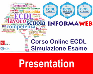 Simulazioni ECDL Modulo 6 Presentation Simulatore Esami AICA PowerPoint 2013 Corso Online