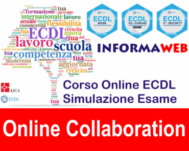 Simulazioni ECDL Modulo 7 Online Collaboration Simulatore Esami AICA IE+Google Suite Test Quiz Online Gratis
