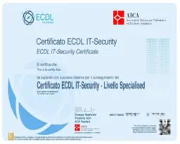 ECDL Spacialised Certificato-IT-Security-Certificazione-Informatica Riconosciuta MIUR