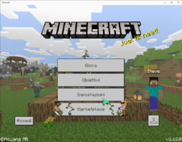 Corso Minecraft schermata iniziale
