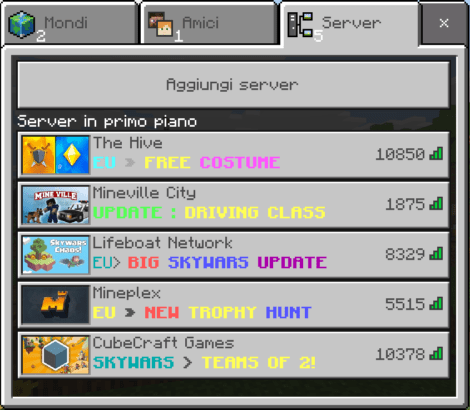 Minecraft giocare in Multiplayer con i Server