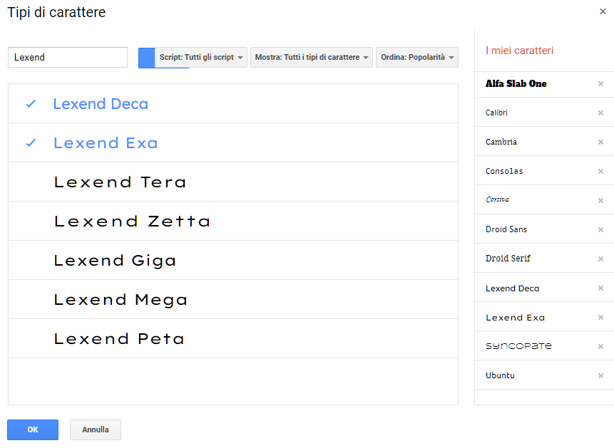 Lexend Deca Font gratis per la lettura veloce e la dislessia