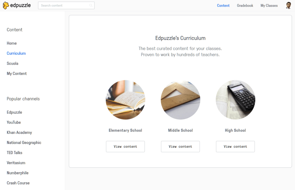 edpuzzle lezioni interattive home page