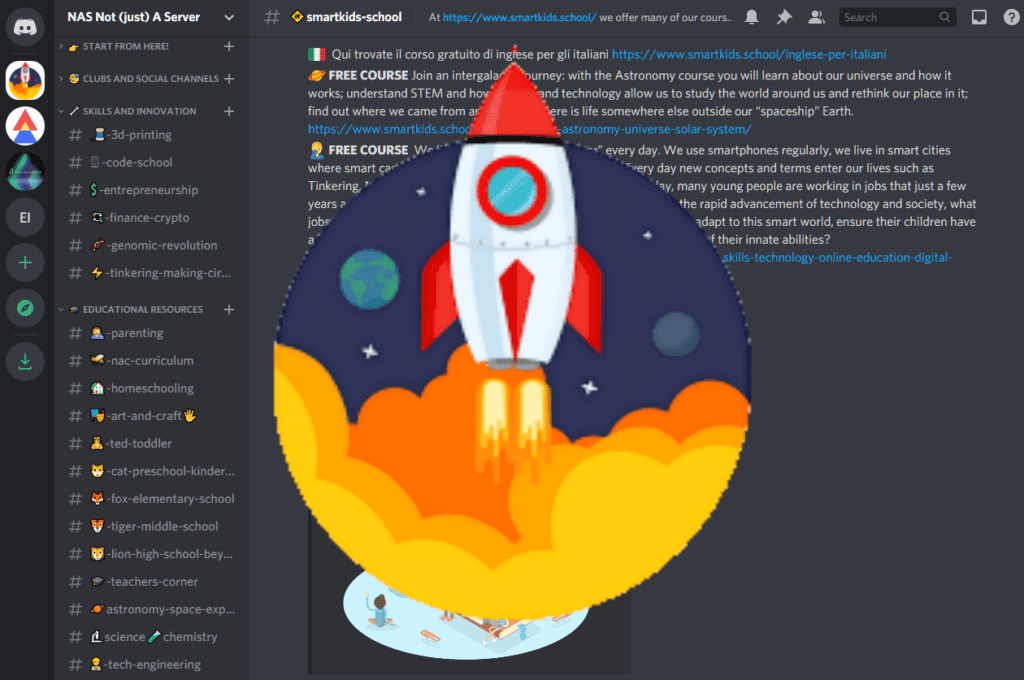 🚀 NAS Network discipline STEM Didattica in Inglese Risorse DAD. Comunità online per Studenti, Educatori, Genitori e Ricercatori